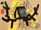 VOR GELB by Fritz Winter, 1954, Öl auf Papier auf Leinwand, sold Jun 2017