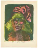 Otto Dix, Leonie, 1923, Farblithografie auf Bütten (Wasserzeichen: Johann Wilhelm)