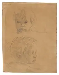 Kopf eines Kindes by Käthe Kollwitz, Um 1912, Bleistift auf Bütten, sold Nov 2014