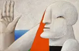 Kopf mit angewinkeltem Arm by Horst Antes, 1973, Acryl auf Leinwand, sold Nov 2014