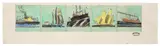 5 Bilder verschiedener Schiffe by Lyonel Feininger, 1938, Aquarell und Tuschfeder auf Bütten, sold Nov 2014