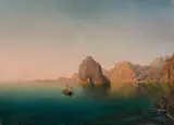 Christian Frederik Ferdinand Thøming, Schwertfischfang vor Capri, Um 1830, Öl auf Leinwand