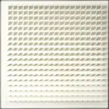 Hartmut Böhm, Quadratrelief 97 b, 1973, Weißes Plexiglas im Plexiglaskasten