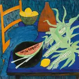Gerhild Diesner, Stilleben mit Maiskolben, 1958, Öl auf Leinwand