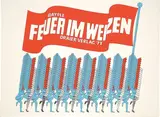 Thomas Bayrle, Feuer im Weizen, 1970, 9 Farbserigrafien auf Velin in Acrylglaskassette