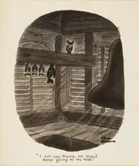 Charles Addams, I tell you Mama, the blood... (Illustration), Ink on paper