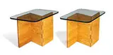 Gerald McCabe, Pair of Occasional tables, c. 1968, Orange Crate Modern