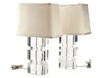 Karl Springer, Pair of acrylic lamps (2), c. 1975, Acrylic