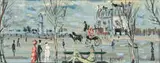 Gabriel Dauchet, Harlequin & Village Dance, Oil on panel