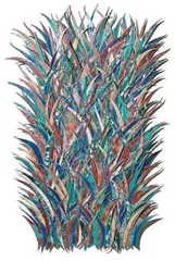 Neda Al-Hilali, Burning Bush, 1986, Painted metal wall constructioin