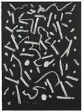 Emerson Woelffer, Untitled (White on black)