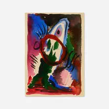 Untitled by Louis K. Stone, watercolor and gouache on paper, sold Dec 2020