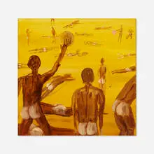 Echo Beach by Djordje Ozbolt, 2006, acrylic on canvas, sold Dec 2020