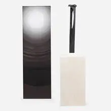 Anthony Pearson, Untitled (Flare Arrangement), 2009, bronze sculpture with cobalt on bismuth patina, base, pedestal, framed color photograph