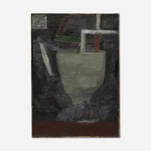 Sam Windett, Cup with Sticks, 2008, oil on canvas