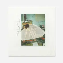 Turtle by Kiki Smith, 2000, dimensional iris print with collage, sold Dec 2020
