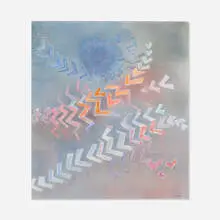 Elsie B. Driggs, Herringbone Sky, 1965, oil in canvas