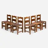 Gustav Stickley, Rare and Early dining chairs model 2600, set of six