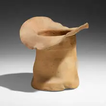 Top hat by George E. Ohr, 1895-96, bisque earthenware, offered Dec 2024