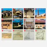 Frank Lloyd Wright monographs, twelve by Yukio Futagawa and Bruce Brooks Pfeiffer, 1986-1987, bound printed paper, offered Jun 2024