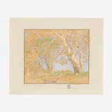 Gustave Baumann, Salt Creek, c. 1919, woodcut in colors on Zanders Bergisch Gladbach
