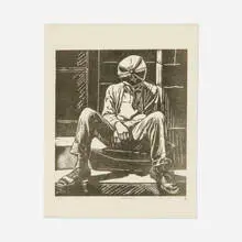 William E. Smith, Poverty and Fatigue, 1940, linocut