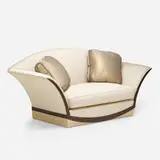 attribution Dominique, Art Deco sofa, c. 1930, ebony, shagreen, upholstery