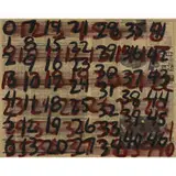 Mel Bochner, untitled (Newspaper Numbers), 1994, oil on newsprint