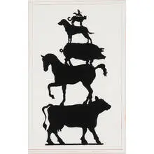 Mark Dion, Conquistadors of the New World (The Mammals), 1991, crayon and ink on paper
