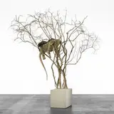 Mark Dion, Hommage a Jean-Henri Fabre, Experiments with Necrophorus, 1997, tree branches, synthetic materials, rabbit fur and polymer resin, rat and beetle replica models on plinth