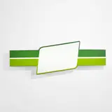 Daniel Pflumm, untitled, 1990, vinyl over acrylic with aluminum