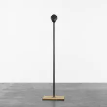 Sean Landers, Another Monk, 1991, cast bronze and steel mounted on plywood