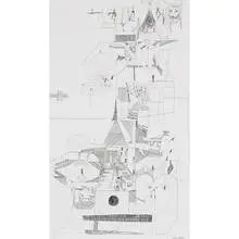 Supulchre by Keegan McHargue, 2005, ink on two sheets of cardstock, sold Sep 2010