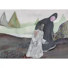 Chris Vasell, untitled (Jesus talking to death about death), 2003, gouache and watercolor on paper