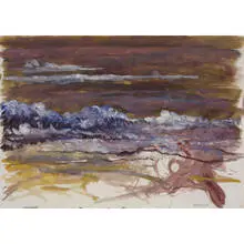 Bernd Zimmer, The Sea (Mare Mosso), 1997, gouache on paper