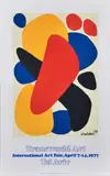 Boomerang by Alexander Calder, 1975. Color lithographic poster, sold Dec 2022