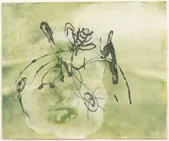 Michael Tetherow, Untitled 37, Summer Bee Series, 1989. Initialed and dated 'MT 89' in pencil lower right, further identified on a Jason McCoy label adhered to the backing. Acrylic and ink on paper