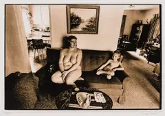 Les Krims, Two Photographs, including: Untitled (Woman and Child on Couch)