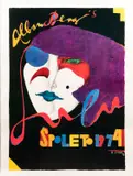 Richard Lindner, Alban Berg's Lulu - Spoleto, 1974. Color offset lithographic poster, unmatted