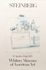 Saul Steinberg, Steinberg - Whitney Museum of Art, 1978. Inscribed