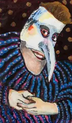 Masked Figure by Joan Udell Erbe, offered Dec 2022