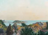Hazard Durfee, Crump's View, Newport, oil on linen