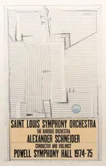 Saul Steinberg, Saint Louis Symphony Orchestra - Alexander Schneider, 1974. Inscribed