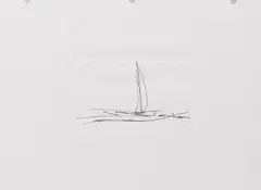 Dan Flavin, ...drawn along the shores, 1979. Inscribed and signed '...Dan F.' in ink lower right. Lithographic poster
