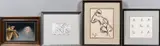 Various Artists, Four Framed Works on Paper: