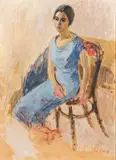Maurice Blond, Signed 'M Blond' lower right. Oil on paper mounted to canvas, framed.