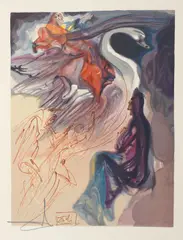 Salvador Dalí, Eight Plates, from 'The Divine Comedy' (Michler & Löpsinger 1047; 1055; 1076; 1080; 1084; 1085; 1092; 1124), Woodcuts printed in colours, 1960, on BFK Rives, each signed in pencil