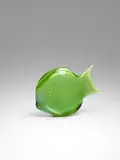 Vetreria Gino Cenedese, Rare Pesce, green opaline glass