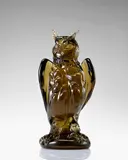 Ermanno Nason, Il Gufo, for Vetreria Gino Cenedese, massello glass, fumé color
