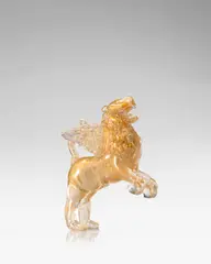Ermanno Nason, Chimera, for Vetreria Gino Cenedese, clear glass applied with gold leaf